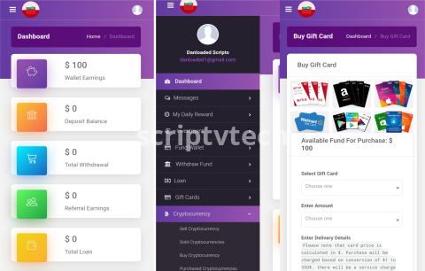 Buy and Sell Crypto & Giftcards Script
