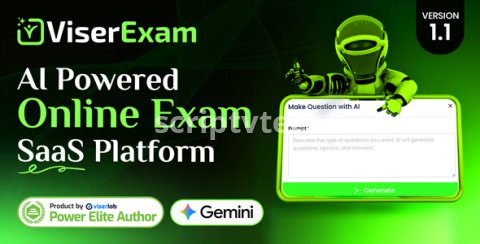 ViserExam - AI Powered Online Exam SaaS Script