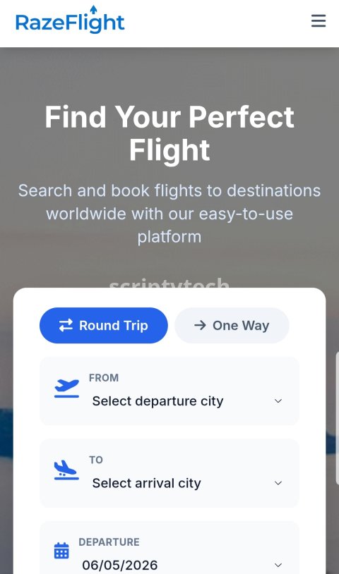 RazeFlight Booking with Ticket Script